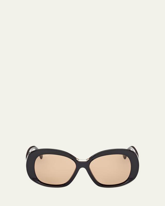 Edna Beveled Acetate Butterfly Sunglasses